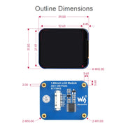 Waveshare 1.69 Inch 240��280 Resolution IPS LCD Display Module With SPI Interface