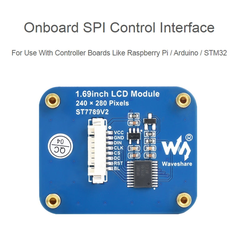 Waveshare 1.69 Inch 240��280 Resolution IPS LCD Display Module With SPI Interface