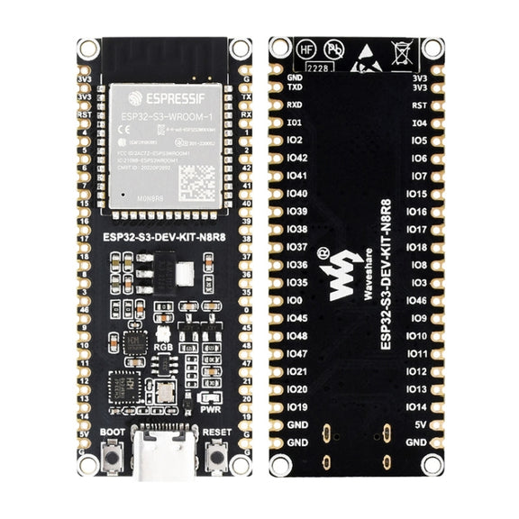Waveshare ESP32-S3 Microcontroller 2.4GHz Wi-Fi Development Board ESP32-S3-WROOM-1-N8R8 Module Standard Ver.