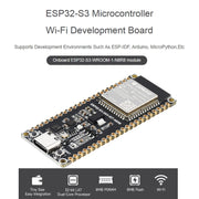 Waveshare ESP32-S3 Microcontroller 2.4GHz Wi-Fi Development Board ESP32-S3-WROOM-1-N8R8 Module Standard Ver.