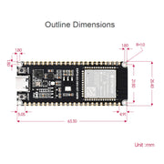 Waveshare ESP32-S3 Microcontroller 2.4GHz Wi-Fi Development Board ESP32-S3-WROOM-1-N8R8 Module Standard Ver.