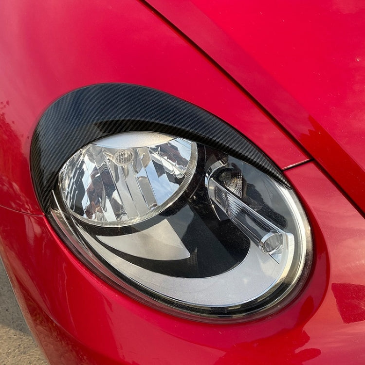 Headlight Eyebrow Modified Car Sticker For Volkswagen Beetle 2012-2018(Piano Black)