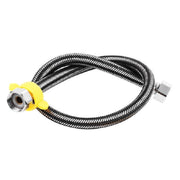 304 Stainless Steel Metal Weave High-pressure Explosion-proof Hot And Cold Water Inlet Hose, Size:80 cm