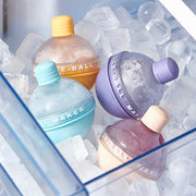 2PCS Home Whiskey Bulb Ice Ball Ice Cube Silicone Mold With Funnel(Lavender Purple)