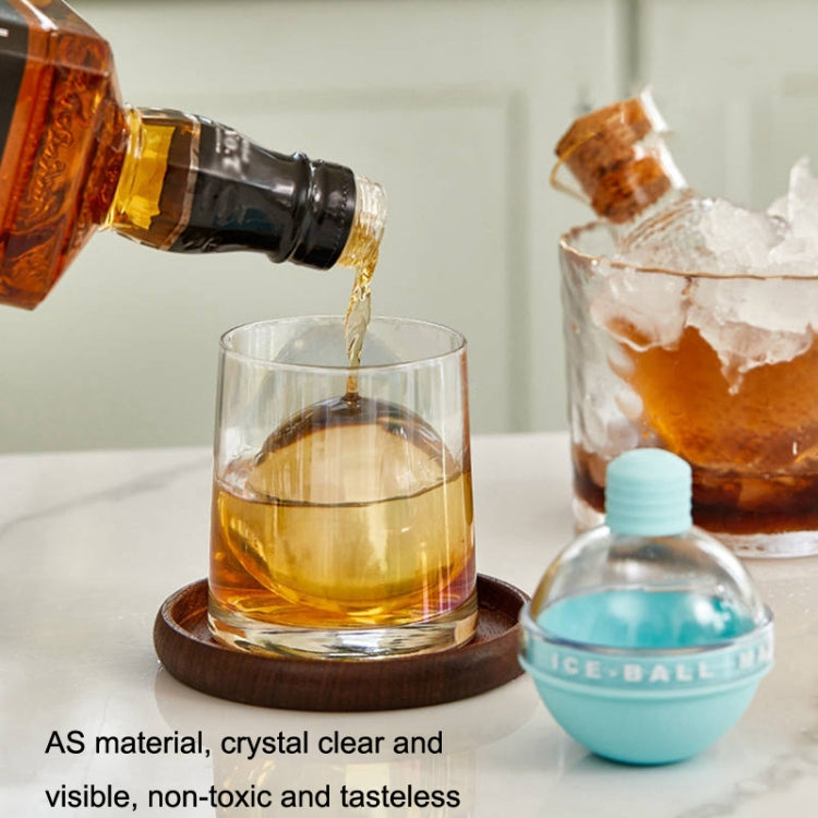 2PCS Home Whiskey Bulb Ice Ball Ice Cube Silicone Mold With Funnel(Lavender Purple)