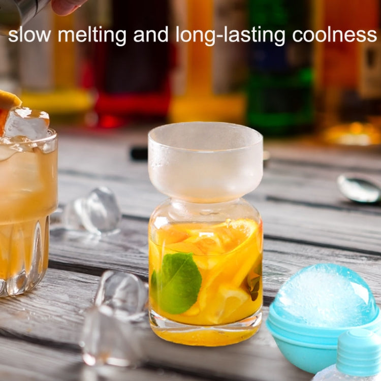 2PCS Home Whiskey Bulb Ice Ball Ice Cube Silicone Mold With Funnel(Lavender Purple)