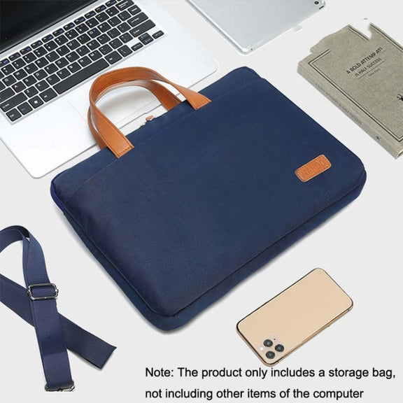 For MacBook 15.6-16.1 Inches MAHOO 10188 Ultra-Thin Hand Computer Bag Messenger Laptop Bag, Color:Khaki