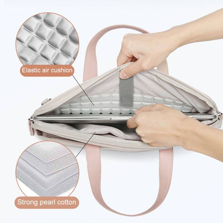 For MacBook 15.6-16.1 Inches MAHOO 10188 Ultra-Thin Hand Computer Bag Messenger Laptop Bag, Color:Khaki