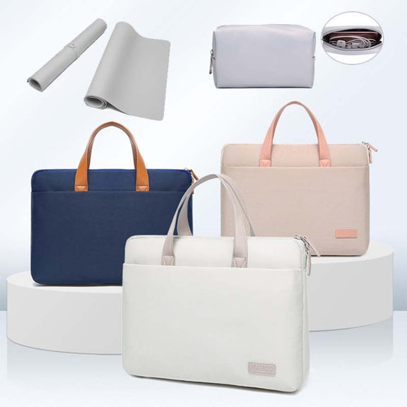 For MacBook 15.6-16.1 Inches MAHOO 10188 Ultra-Thin Hand Computer Bag Messenger Laptop Bag, Color:Gray