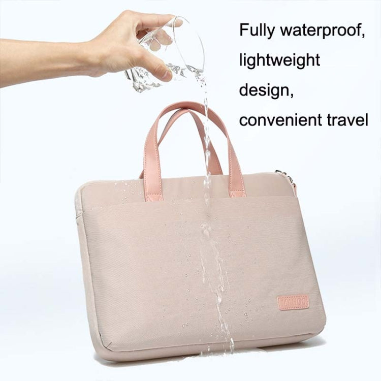 For MacBook 15.6-16.1 Inches MAHOO 10188 Ultra-Thin Hand Computer Bag Messenger Laptop Bag, Color:Gray