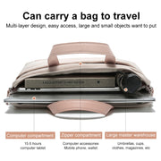 For MacBook 15.6-16.1 Inches MAHOO 10188 Ultra-Thin Hand Computer Bag Messenger Laptop Bag, Color:Gray