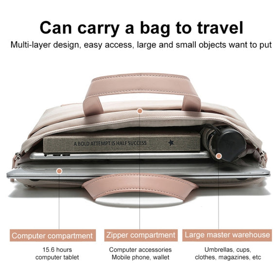 For MacBook 15.6-16.1 Inches MAHOO 10188 Ultra-Thin Hand Computer Bag Messenger Laptop Bag, Color:Gray