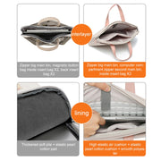 For MacBook 15.6-16.1 Inches MAHOO 10188 Ultra-Thin Hand Computer Bag Messenger Laptop Bag, Color:Gray