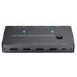 KCEVE-201TC HDMI +Type-C Input 2 In 1 Out 4K 60HZ KVM HD Switcher(Black) - Switch by PMC TechLife | Online Shopping South Africa | PMC TechLife | Buy Now Pay Later Mobicred