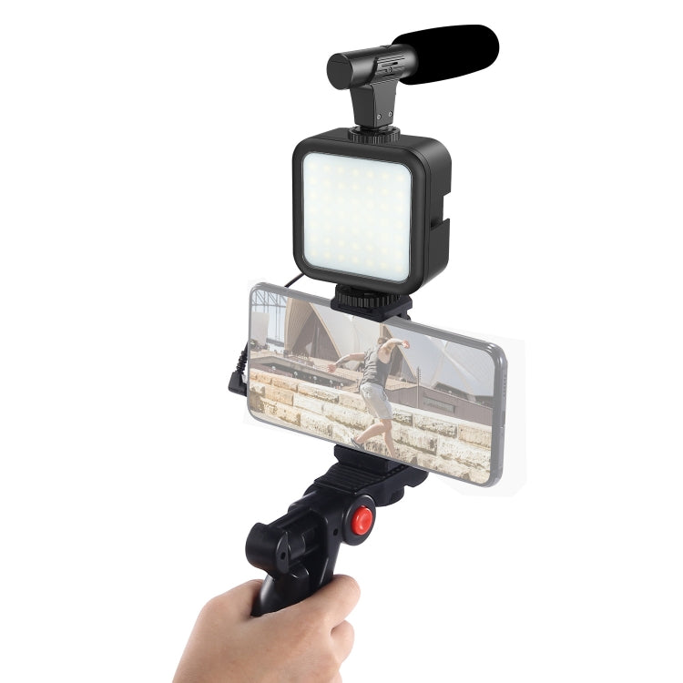 KIT-01LM 3 in 1 Video Shooting LED Light Portable Tripod Live Microphone, Specification:USB Charging Model