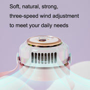 MD666-3 Cartoon Space Capsule Mini Portable Bladeless Hanging Neck Fan(Pink)