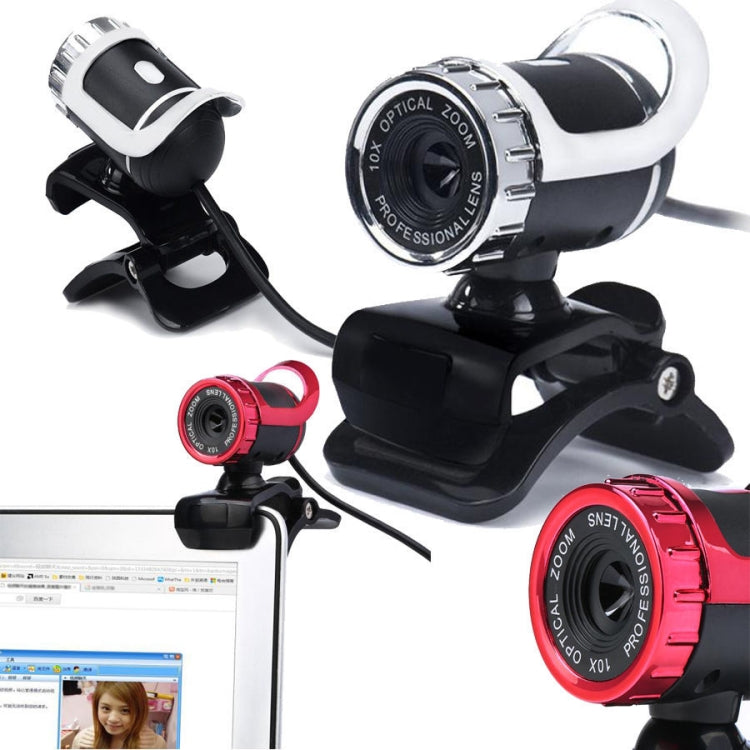 HXSJ A859 480P Computer Network Course Camera Video USB Camera Built-in Sound-absorbing Microphone(No Camera Function  Red)