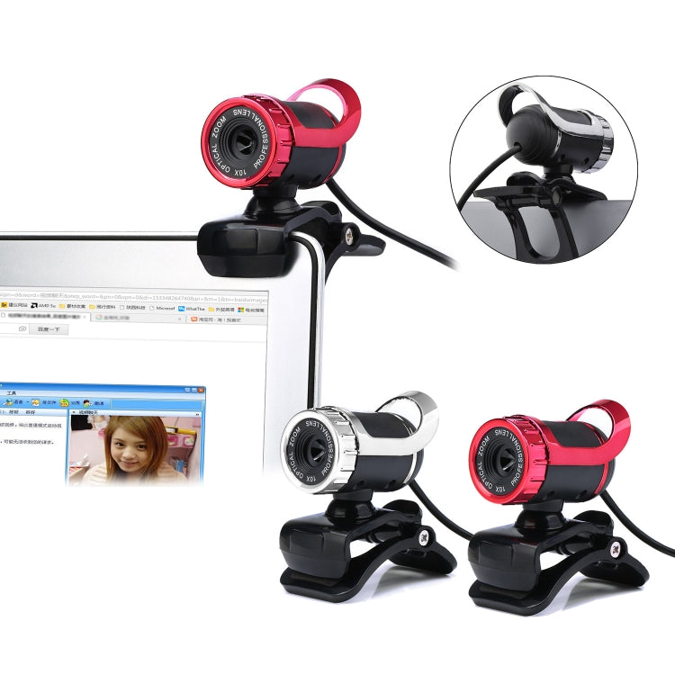 HXSJ A859 480P Computer Network Course Camera Video USB Camera Built-in Sound-absorbing Microphone(Red)