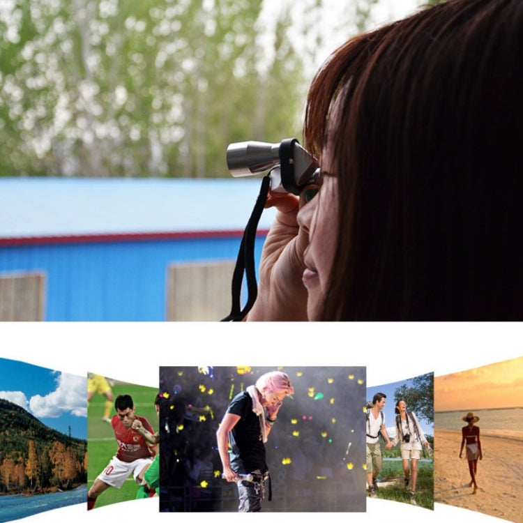 FEIRSH 8x20 Monocular Corner Telescope Outdoor Low Light Night Vision Portable Telescope(Metal Optical Red Film)