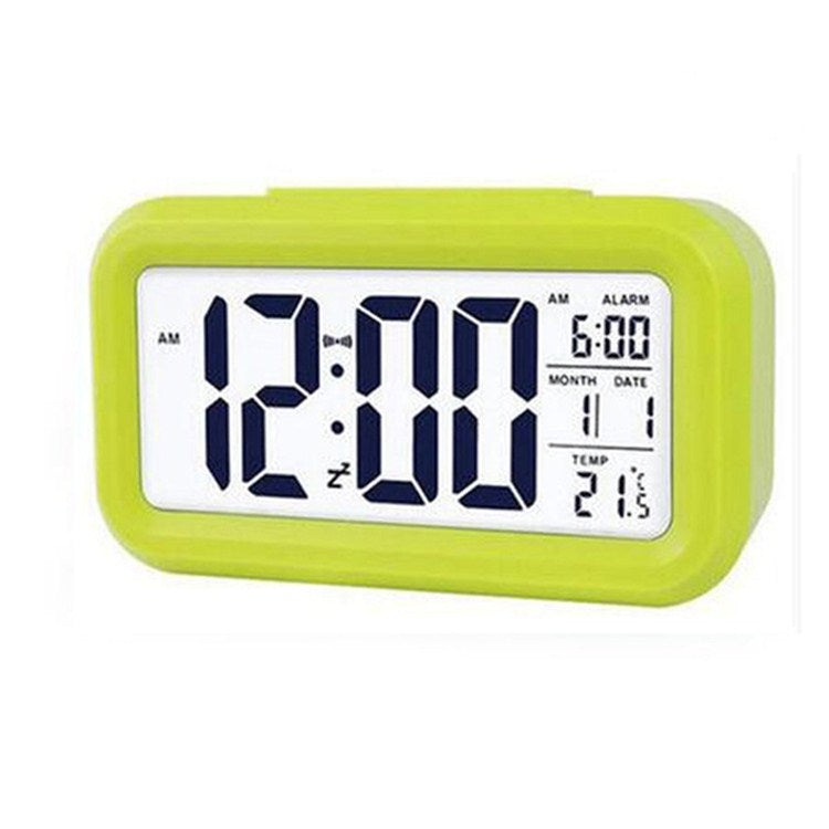 Temperature Type Lazy Snooze Alarm Mute Backlit Electronic Clock(Green)