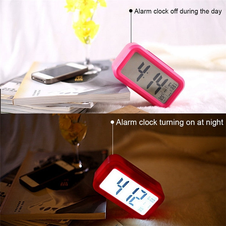 Temperature Type Lazy Snooze Alarm Mute Backlit Electronic Clock(Green)