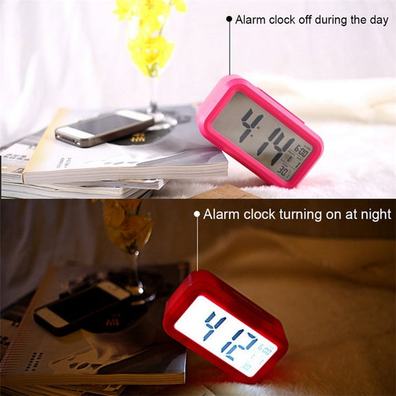 Temperature Type Lazy Snooze Alarm Mute Backlit Electronic Clock(Green)
