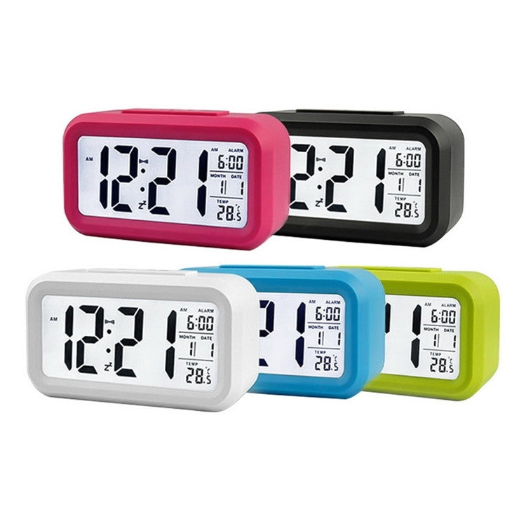 Temperature Type Lazy Snooze Alarm Mute Backlit Electronic Clock(Green)