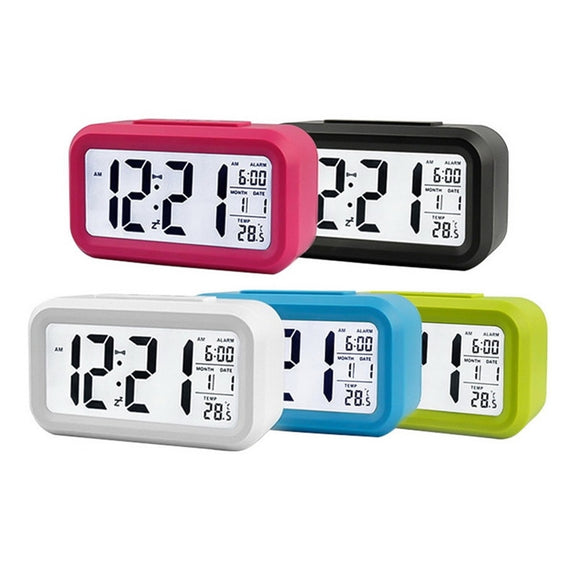 Temperature Type Lazy Snooze Alarm Mute Backlit Electronic Clock(Green)