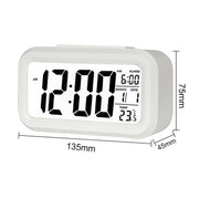 Temperature Type Lazy Snooze Alarm Mute Backlit Electronic Clock(Rose Red)