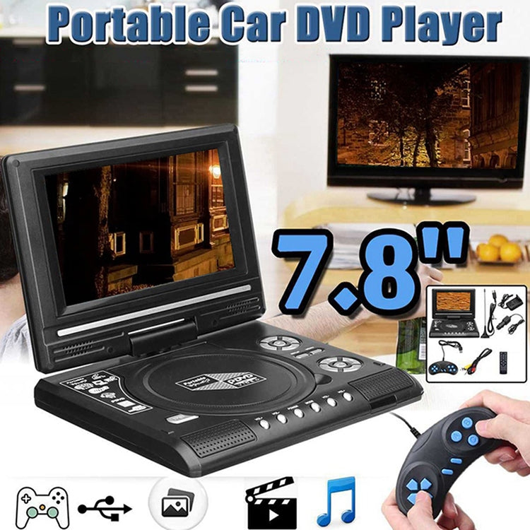 7.8 inch Portable DVD with TV Player, Support SD / MMC Card / Game Function / USB Port(UK Plug)