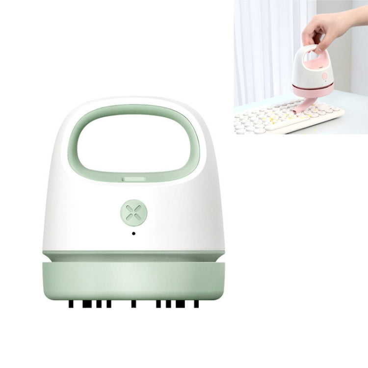 C502 Office Desktop Keyboard Cleaning Vacuum Cleaner USB Charging Mini Portable Car Vacuum Cleaner(Green)