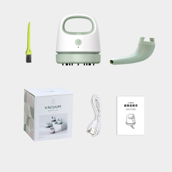C502 Office Desktop Keyboard Cleaning Vacuum Cleaner USB Charging Mini Portable Car Vacuum Cleaner(Green)