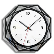 Home Decoration Acrylic Wall Clock Creative Transparent Clock(Black)