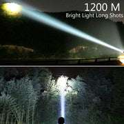 KINSACH Camping Light Outdoor Water-resistant Multifunctional Portable Searchlight, Style:7028L(Green)