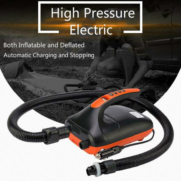 SUP Surf Paddle Board Canoe Inflatable Boat Car High Pressure Electric Air Pump, Specification:782High-pressure Pump+Battery Folder