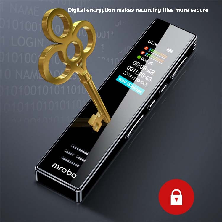 MROBO A10 Professional Voice Recorder HD Noise Reduction Student MP3 Color Screen Player, Capacity: 8GB