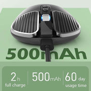 M203 2.4Ghz 5 Buttons 1600DPI Wireless Optical Mouse Computer Notebook Office Home Silent Mouse, Style:2.4G(Silver)