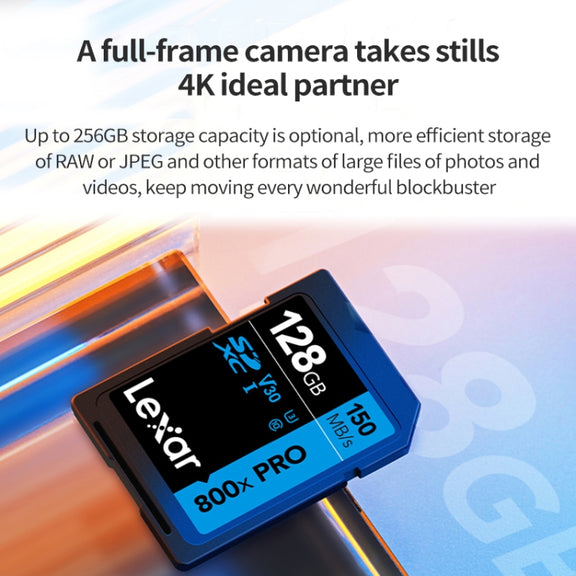 Lexar SD-800X Pro High Speed SD Card SLR Camera Memory Card, Capacity: 64GB