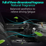 Car Aromatherapy Rotating Balance Dragonfly Creative Perfume Decoration(Silver)