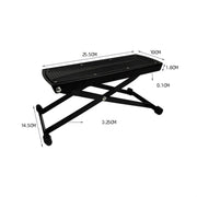 6-speed Adjustable Guitar Footrest Non-slip Panel Guitar Playing Pedal