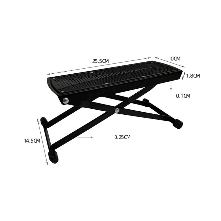 6-speed Adjustable Guitar Footrest Non-slip Panel Guitar Playing Pedal