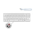 Ajazz K680T Mini USB Wired Dual-mode Charging 68-keys Laptop Bluetooth Mechanical Keyboard, Cable Length: 1.6m, Style:Tea Shaft(White) - free shipping - PMC TechLife - Order now!