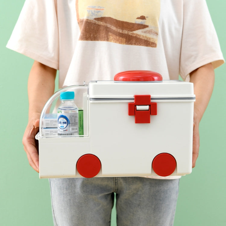 Ambulance First Aid Box Family Medicine Box Household Large Double-layer Medicine Box(Green)