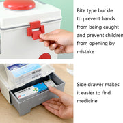 Ambulance First Aid Box Family Medicine Box Household Large Double-layer Medicine Box(Green)