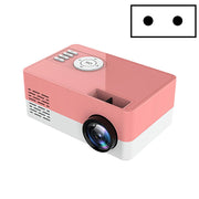 S261/J16 Home Mini HD 1080P Portable LED Projector, Support TF Card / AV / U Disk, Plug Specification:EU Plug(Pink White)
