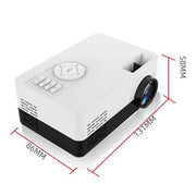 S261/J16 Home Mini HD 1080P Portable LED Projector, Support TF Card / AV / U Disk, Plug Specification:EU Plug(Yellow White)
