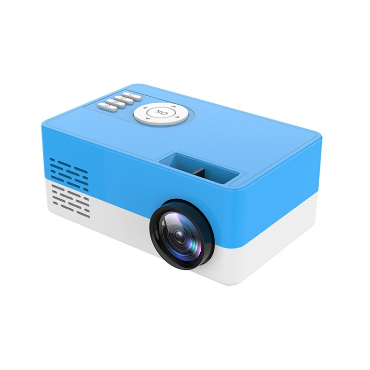 S261/J16 Home Mini HD 1080P Portable LED Projector, Support TF Card / AV / U Disk, Plug Specification:EU Plug(Blue White)