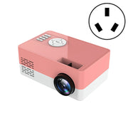 S261/J16 Home Mini HD 1080P Portable LED Projector, Support TF Card / AV / U Disk, Plug Specification:AU Plug(Pink White)