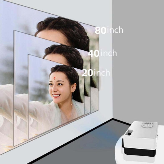 S261/J16 Home Mini HD 1080P Portable LED Projector, Support TF Card / AV / U Disk, Plug Specification:AU Plug(Blue White)