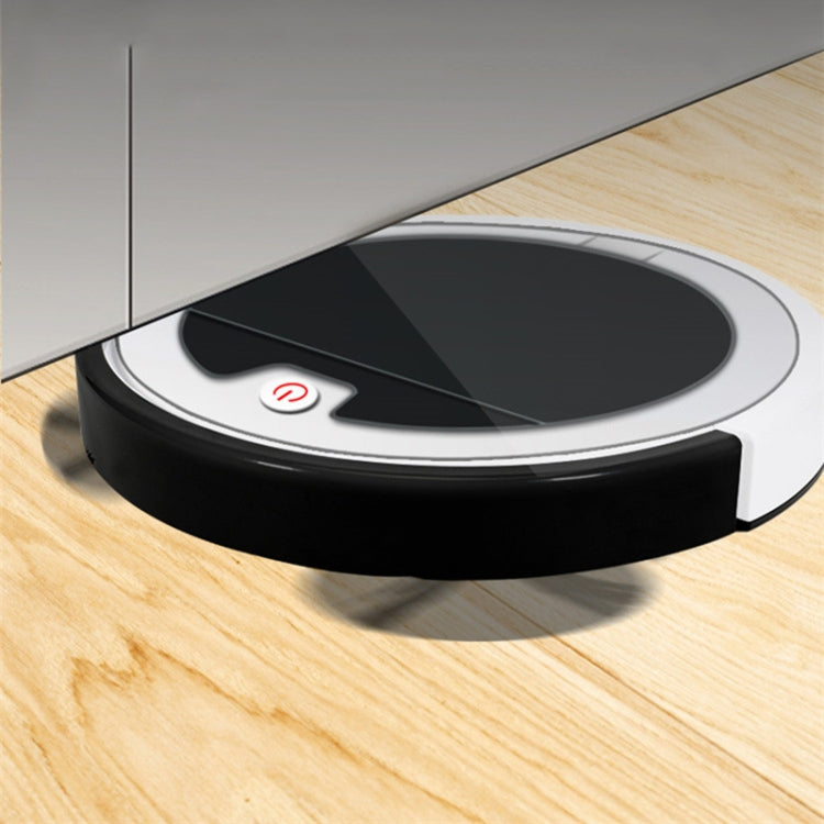 Home Smart Sweeping Robot Planning Route Remote Control Large Suction Cleaner Sweeper(White Black)
